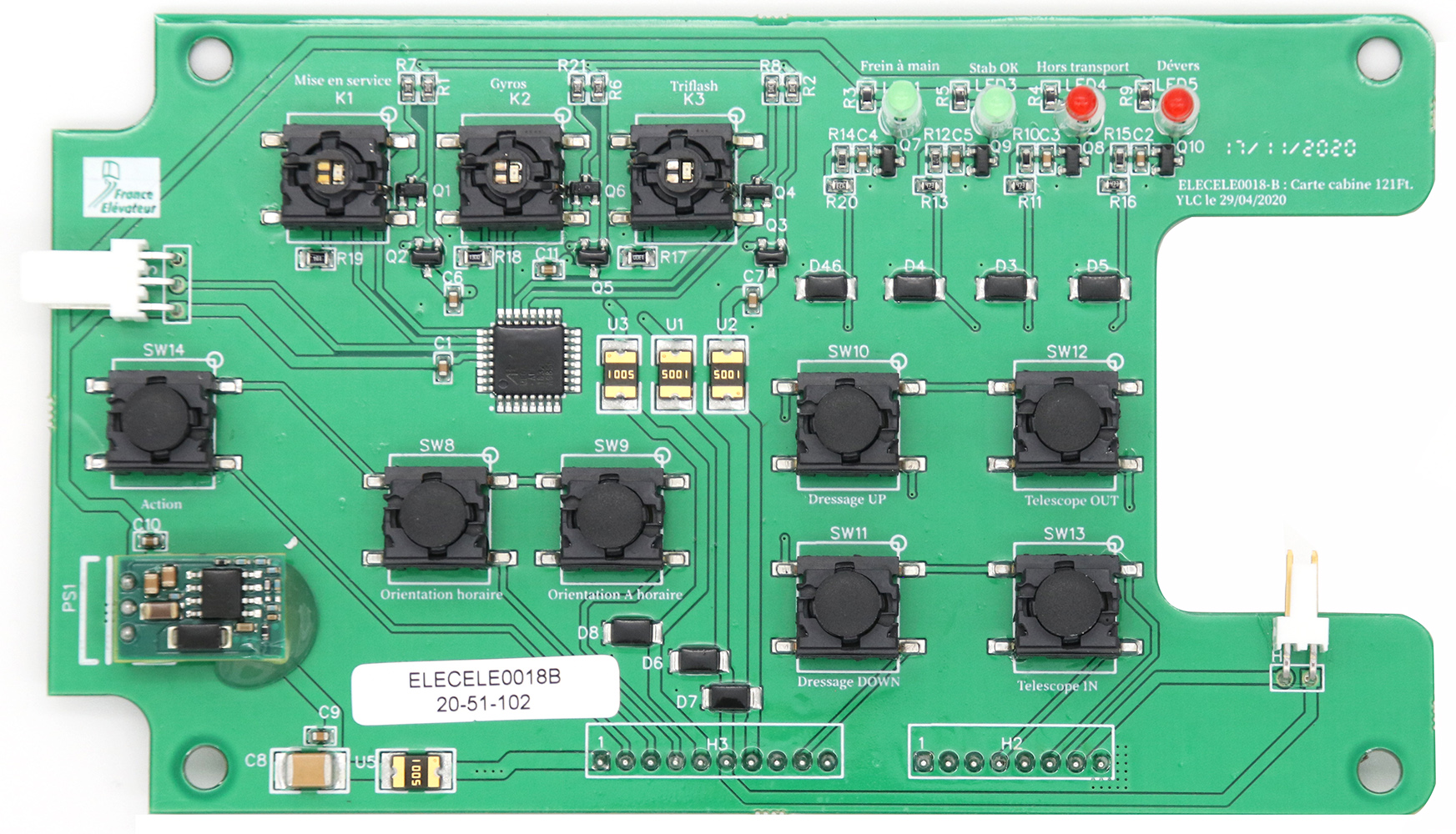 CARTE TELECOMMANDE 121FT